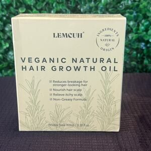 New Veganic Natural Hair Growth Oil Kit, 2 50ml Sealed in Plastic Gift